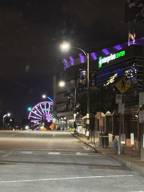 Enterprise center building was illuminated purple for International Overdoes Awareness Day.