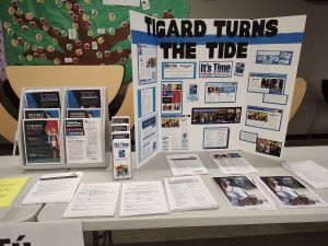 Table with informational teen prevention guides
