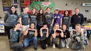 Group of students at Communities Talk Town Hall meeting
