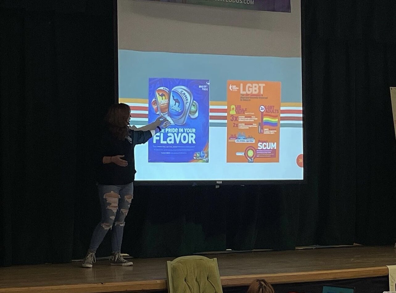 Vanden High School student presenting Friday Night Live (FNL) Chapter at Town Hall